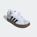 Sneaker ADIDAS SPORTSWEAR "VL COURT 3.0 KIDS", Gr. 30, schwarz-weiß (cloud weiß, core schwarz, grau one), Synthetik, Leder, sportlich, Schuhe, inspiriert vom Design des adidas samba