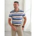 Poloshirt CLASSIC "Poloshirt", Herren, Gr. 44/46, blau (taupe, beige, eisblau, gestreift), 100% Baumwolle, gemustert, mehrfarbig, bedruckt, gestreift, Kurzarm, Shirts