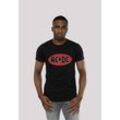 T-Shirt F4NT4STIC "ACDC Red Circle Logo für Kinder & Herren", Herren, Gr. L, schwarz, Obermaterial: 100% Baumwolle, casual, regular fit, Rundhals, Kurzarm ohne Bündchen, Shirts, Print