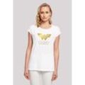 T-Shirt F4NT4STIC "DC Comics Wonder Woman 84 Golden Logo", Damen, Gr. 4XL, weiß, Obermaterial: 100% Baumwolle, casual, regular fit, Rundhals, Kurzarm ohne Bündchen, Shirts, Print