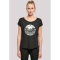 T-Shirt F4NT4STIC "DC Comics Wonder Woman Spot Logo", Damen, Gr. L, schwarz, Obermaterial: 100% Baumwolle, casual, regular fit, Rundhals, Kurzarm ohne Bündchen, Shirts, Print