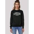 Sweatshirt F4NT4STIC "Weihnachten Coffee Weather Winter Holiday", Damen, Gr. L, schwarz, Obermaterial: 85% Baumwolle, 15% Polyester, casual, regular fit, Rundhals, Langarm ohne Bündchen, Sweatshirts, Premium Qualität