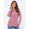 Langarmshirt CLASSIC BASICS "Langarm-Shirt", Damen, Gr. 38, rosa (altrosa), 100% Baumwolle, geblümt, gemustert, mehrfarbig, Rundhals, Langarm, Shirts