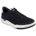 Sneaker SKECHERS "CORLISS-DORSET", Herren, Gr. 46, schwarz-weiß (schwarz, weiß), Textil, Lederimitat, casual, Schuhe, Retro Sneaker, Komfortschuh mit hochwertigem Dämpfungstechnologien, Topseller