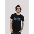 T-Shirt F4NT4STIC "ACDC Blue Ice Logo für Kinder & Herren", Herren, Gr. L, schwarz, Obermaterial: 100% Baumwolle, casual, regular fit, Rundhals, Kurzarm ohne Bündchen, Shirts, Print