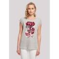 T-Shirt F4NT4STIC "Star Wars Turmoil", Damen, Gr. XL, grau (erdgrau), Obermaterial: 100% Baumwolle, casual, regular fit, Rundhals, Kurzarm ohne Bündchen, Shirts, Premium Qualität