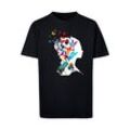 T-Shirt F4NT4STIC "Schmetterling Silhouette TEE UNISEX", Mädchen, Gr. 110/116, schwarz, Obermaterial: 100% Baumwolle, casual, regular fit, Rundhals, Kurzarm ohne Bündchen, Shirts, Print