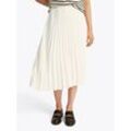 Plisseerock TOMMY HILFIGER "FLUID PLEATED PULL ON MIDI SKIRT", Damen, Gr. 34, weiß (ivory petal), Web, Obermaterial: 100% Polyester, unifarben, casual, normal wadenlang, Röcke, mit rundum Falten