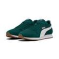 Sneaker PUMA "ST MILER", Gr. 42, grün (schwarz myrtle, puma weiß, gum), Textil, sportlich, Schuhe