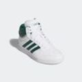 Sneaker ADIDAS SPORTSWEAR "HOOPS MID 4.0 KIDS", Gr. 35,5, grün (cloud weiß, collegiate grün, grau two), Synthetik, sportlich, Schuhe