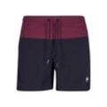 Badeshorts URBAN CLASSICS "Urban Classics Herren Block Swim Shorts", Herren, Gr. L, US-Größen, rot (cherry, schwarz), 100% Nylon, Badehosen