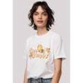 T-Shirt F4NT4STIC "Die Biene Maja Bee Happy", Damen, Gr. L, weiß, Obermaterial: 100% Baumwolle, casual, regular fit, Rundhals, Kurzarm ohne Bündchen, Shirts, Premium Qualität, Zeichentrick, TV Serie