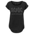 T-Shirt F4NT4STIC "PLUS SIZE ACDC Back in Black", Damen, Gr. XXL, schwarz, Obermaterial: 100% Baumwolle, casual, regular fit, Rundhals, Kurzarm ohne Bündchen, Shirts, Print