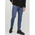 Regular-fit-Jeans JACK & JONES "JJICLARK JJORIGINAL AM NOOS", Herren, Gr. 36, Länge 32, blau (blau denim), Denim/Jeans, Obermaterial: 98% Baumwolle, 2% Elasthan, Abriebeffekte, modisch, regular fit, Jeans