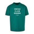 T-Shirt MERCHCODE "Merchcode Herren Hope 2 Heavy Oversized Tee", Herren, Gr. L, grün, 100% Baumwolle, unifarben, casual, oversize, Rundhals, Kurzarm, Shirts