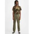 Cargohose LEVI'S, Herren, Gr. 31, Länge 32, grün (olive night), Obermaterial: 98% Baumwolle, 2% Elasthan, unifarben, casual, regular fit knöchellang, Hosen, mit Cargo Taschen
