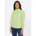 Fleeceshirt CLASSIC BASICS "Fleece-Shirt", Damen, Gr. 42, grün (pistazie), 100% Polyester, unifarben, Langarm, Shirts