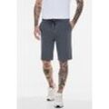 Shorts STREET ONE MEN, Herren, Gr. 30, Kurz, blau (harbour blau), Web, 98% Baumwolle, 2% Elasthan, unifarben, casual, gerade kurz, Hosen, mit Tunnelzugband