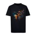 T-Shirt F4NT4STIC "Schmetterling Frühling Tee Unisex", Mädchen, Gr. 110/116, schwarz, Obermaterial: 100% Baumwolle, casual, regular fit, Rundhals, Kurzarm ohne Bündchen, Shirts, Print