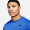 Trainingsshirt NIKE "DRI-FIT LEGEND MEN'S LONG-SLEEVE FITNESS TOP", Herren, Gr. L, blau (game royal, schwarz), Obermaterial: 100% Polyester, sportlich, Rundhals, Langarm, Shirts