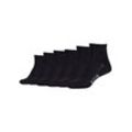 Kurzsocken MUSTANG, Damen, Gr. 35 (38), schwarz, Baumwollmischung, unifarben, normal, Socken