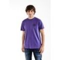 T-Shirt STREET ONE MEN, Herren, Gr. XL (54), lila (ultra violet), Web, Cloud Grey melange: 90% Baumwolle, 10% Viskose; eclipse blue, aurora turquoise, ultra violet: 100% Baumwolle, unifarben, casual, gerade hüftlang, Rundhals, Kurzarm Bündchen, Shirts, mit Rundhalsausschnitt