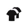 T-Shirt TOM TAILOR, Herren, Gr. XXL, schwarz, Jersey, Obermaterial: 100% Baumwolle, unifarben, casual, regular fit taillenbedeckt, Rundhals, Kurzarm, Shirts, im Dreierpack