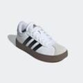 Sneaker ADIDAS SPORTSWEAR "VL COURT 3.0 KIDS", Gr. 32, schwarz-weiß (cloud weiß, core schwarz, grau one), Synthetik, Leder, sportlich, Schuhe, inspiriert vom Design des adidas samba