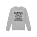 Sweatshirt F4NT4STIC "Weihnachten Reindeer Aviation Retro Sign", Herren, Gr. L, grau (erdgrau), Obermaterial: 85% Baumwolle, 15% Polyester, casual, regular fit, Rundhals, Langarm ohne Bündchen, Sweatshirts, Premium Qualität