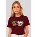 T-Shirt F4NT4STIC "Star Wars Character Logo", Damen, Gr. L, rot (burgundy), Obermaterial: 100% Baumwolle, casual, oversize, Rundhals, Kurzarm ohne Bündchen, Shirts, Premium Qualität