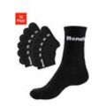 Tennissocken BENCH., Damen, Gr. 43-46, schwarz (12x schwarz), Baumwollmischung, unifarben, elastisch, Socken, mit Fuß Polsterung