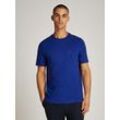 T-Shirt TOMMY HILFIGER "ESSENTIAL SOLID POCKET TEE", Herren, Gr. L, blau (wedge blau), Single Jersey, Obermaterial: 100% Baumwolle, casual, regular fit, Rundhals, Kurzarm, Shirts