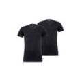 T-Shirt LEVI'S "T-Shirt 2er Pack", Herren, Gr. L, schwarz, Obermaterial: 95% Baumwolle CO. 5% Elasthan EL., Kurzarm, Shirts