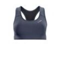 Sport-Bustier WINSHAPE "Functional Comfort Sport-BH SB102C", Damen, Gr. L, grau (anthrazit), 85% Polyester, 15% Elasthan, BHs, mit herausnehmbaren Pads