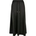 Sommerrock URBAN CLASSICS "Urban Classics Damen Ladies Satin Midi Skirt", Damen, Gr. S, schwarz, 95% Polyester, 5% Elasthan, unifarben, loose fit, Röcke