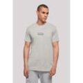 T-Shirt F4NT4STIC "Happy People Only Good Vibes", Herren, Gr. XXL, grau (erdgrau), Obermaterial: 100% Baumwolle, casual, regular fit, Rundhals, Kurzarm ohne Bündchen, Shirts, Print