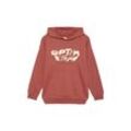 Hoodie S.OLIVER JUNIOR, Jungen, Gr. 134/140, rot, Sweatware, Obermaterial: 90% Baumwolle, 10% Polyester, bedruckt, casual, Langarm Bündchen, Sweatshirts, mit Statement-Print, for Kids