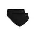 Slip BUGATTI "Slip 2er Pack", Herren, Gr. M, schwarz, Obermaterial: 95% Baumwolle CO. 5% Elasthan EL., Unterhosen