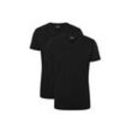 T-Shirt CAMANO "T-Shirt Men Comfort BCI Cotton V-Neck T-Shirt 2P 2er Pack", Herren, Gr. L, schwarz, Obermaterial: 100% Baumwolle CO., Kurzarm, Shirts