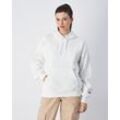 Kapuzensweatshirt CHAMPION "Hooded Sweatshirt", Damen, Gr. L (42/44), weiß (str), Sweatware, Obermaterial: 70% Baumwolle, 30% Polyester, unifarben, sportlich, hoch geschlossener Ausschnitt, Langarm weit Bündchen, Sweatshirts