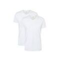 T-Shirt CAMANO "T-Shirt 2er Pack", Herren, Gr. S, weiß, 100% Baumwolle, Shirts