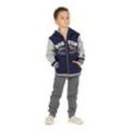 Collegejacke SALT AND PEPPER "Boston Fire Dept.", Herren, Gr. 104, blau, 70% Baumwolle, 30% Polyester, bedruckt, casual, ohne Ausschnitt, Langarm, Jacken, mit Feuerwehr-Motiv