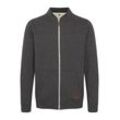 Sweatjacke BLEND "Sweatjacke BHArco", Herren, Gr. L, schwarz (charcoal), Obermaterial: 60% Baumwolle CO. 40% Polyester PES., casual, normal, Sweatjacken