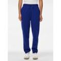 Jogginghose PIECES "PCCHILLI HW SWEAT PANTS NOOS BC", Damen, Gr. L (40), N-Gr, blau (bellwether blau), Web, Obermaterial: 50% Baumwolle, 50% Polyester, unifarben, casual, regular fit, Hosen