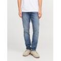 Slim-fit-Jeans JACK & JONES "JJIGLENN JJORIGINAL SQ 665", Herren, Gr. 29, Länge 30, blau (blau denim), Denim/Jeans, Obermaterial: 76% Baumwolle, 22% Polyester, 2% Elasthan, Abriebeffekte, modisch, slim fit, Jeans