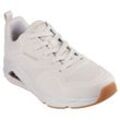 Sneaker SKECHERS "TRES-AIR UNO", Herren, Gr. 39, weiß (sanftes weiß), Lederimitat, sportlich, Schuhe, Freizeitschuh, Halbschuh, Schnürschuh mit Skech-Air-Luftpolsterung