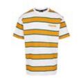 T-Shirt STARTER BLACK LABEL "Starter Black Label Herren Starter Logo Striped Tee", Herren, Gr. L, gelb (weiß, gelb), 100% Baumwolle, gestreift, casual, normal, ohne Ausschnitt, Langarm, Shirts