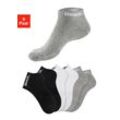 Sportsocken BENCH., Damen, Gr. 35-38, schwarz-weiß (2x schwarz, 2x grau, meliert, 2x weiß), Baumwollmischung, unifarben, elastisch, Socken, Tennis Kurzsocken mit Halbfußfrottee