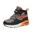 Sneaker KANGAROOS "K-XI Creed Mid EV", Gr. 21, schwarz (charcoal, flame), Synthetik, mehrfarbig, sportlich, Schuhe, Wasserdicht