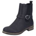 Winterstiefelette RIEKER, Damen, Gr. 37, schwarz, Lederimitat, Elastischer Einsatz, unifarben, klassisch, Schuhe, Chelseaboots, Boots, Blockabsatz, mit Innenreißverschluss